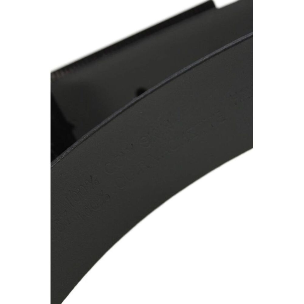 BOSS Mens Leather Square Buckle Belt Black Size 34 - Picture 4 of 5